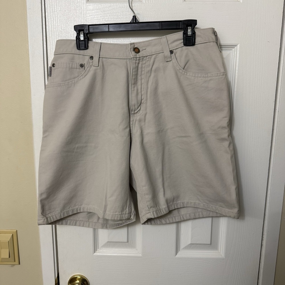 Carhartt Women's Size 12 Beige Cargo Shorts WB190 PUT